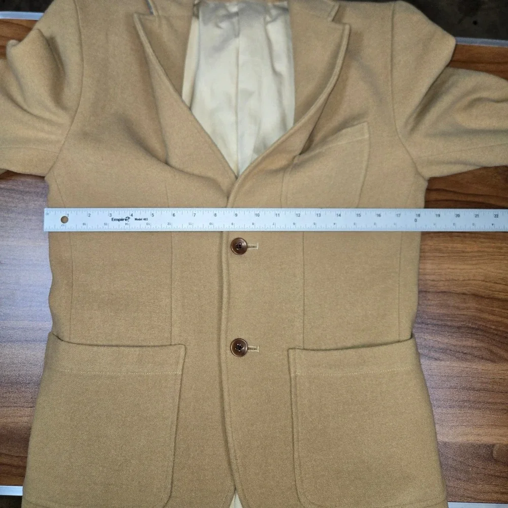 Bonobos Mens 38 Wool Cashmere Blazer Sport Coat Camel Tan Made in USA